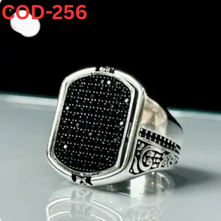 Black Stone 1 Ring 2 Style  -(COD-202) COD-256